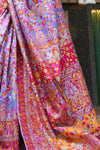 Lavender Kashmiri Modal Handloom Weaving Saree