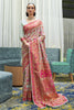 Mint Green Kashmiri Modal Handloom Weaving Saree