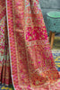 Mint Green Kashmiri Modal Handloom Weaving Saree