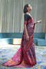Crow Black Kashmiri Modal Handloom Weaving Saree