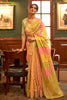 Light Lime Organza Silk Sequence Saree with Designer Blouse