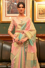 Light Pink Organza Silk Sequence Saree with Designer Blouse