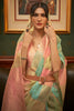 Light Pink Organza Silk Sequence Saree with Designer Blouse