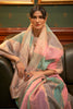 Light Gray Organza Silk Sequence Saree with Designer Blouse