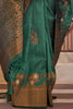 Viridian Green Tussar Silk Copper Zari Weaving Saree