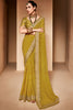 Gorgeous Mustard Yellow Georgette Bandhani Saree With Designer Blouse