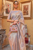 Posy Purple Modal Sequins Weaving Added Silk Saree