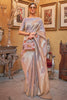 Posy Purple Modal Sequins Weaving Added Silk Saree