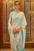 Water Sprite Blue Modal Sequins Weaving Added Silk Saree
