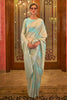 Water Sprite Blue Modal Sequins Weaving Added Silk Saree