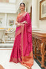 Pink Patola Pettern Silk Saree With Weaving Work