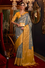 Beautiful Green Zari Base Handloom Weaving Saree