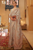 Sandstone Cream Copper Zari Handloom Weaving Silk Saree