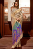 Chiffon Cream Handloom Weaving Silk with Gotta lace border