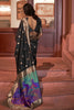 Black Color Handloom Weaving Silk with Gotta lace border