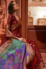 Jam Red Handloom Weaving Silk with Gotta lace border