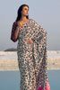 Multy Color Animal Print Pure Sattin Crepe Saree And Digital print Blouse