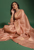 Peach Kanjivaram Saree With Weaving Work