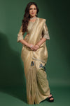 Cream Kanjivaram Saree With Weaving Work