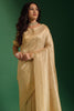 Dark Cream Kanjivaram Saree With Weaving Work