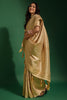 Dark Cream Kanjivaram Saree With Weaving Work
