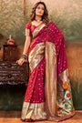 Magenta Colour Paithani Silk Saree with Zari Weaving Work