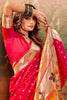 Pink Colour Paithani Silk Saree with Zari Weaving Work