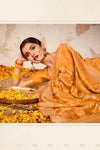 Orange Soft Dola Silk Saree with blouse set
