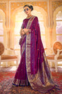 Violet Soft Banarasi Chiffon Silk sarees