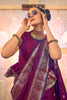 Violet Soft Banarasi Chiffon Silk sarees