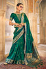 Green Soft Banarasi Style sarees