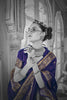 Blue Banarasi Soft Chiffon Silk Saree with blouse set