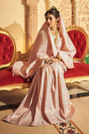 RoseGold White Soft Handloom Weaving Silk in Copper Zari