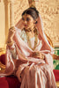 RoseGold White Soft Handloom Weaving Silk in Copper Zari