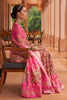 Plum Purple Smoothy Printed Patola Silk with Designer Border