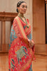 Cornflower Blue Smoothy Printed Patola Silk with Designer Border