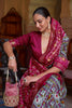 Stylish Pink And Grey Colour Soft Silk Saree With Hand Print