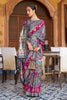 Grey & Pink Colored  Soft Patola Silk Saree