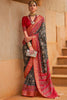 Black Pure Dola Silk Designer Patola Saree