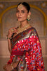 Pink And Blue Patola Saree
