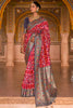 Pink And Blue Patola Saree