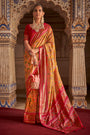 Orange And Red   Soft Cotton Silk Patola Saree