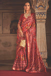 Maroon Soft Cotton Silk Patola Saree