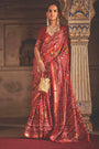 Maroon Soft Cotton Silk Patola Saree
