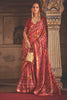 Maroon Soft Cotton Silk Patola Saree