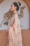 Light Pink  Pure Tissue silk with Beautiful Designer blouse & Patola Print