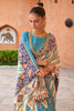 Sky Blue  Pure Tissue silk with Beautiful Designer blouse & Patola Print