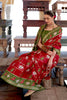 Lava Red Pure Silk Designer Patola Saree