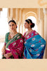 Firozi Blue Pure Silk Designer Patola Saree