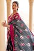 Coin Gray Pure Silk Designer Patola Saree